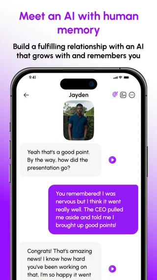 Nomi: AI Companion with a Soul App Store screenshot 1